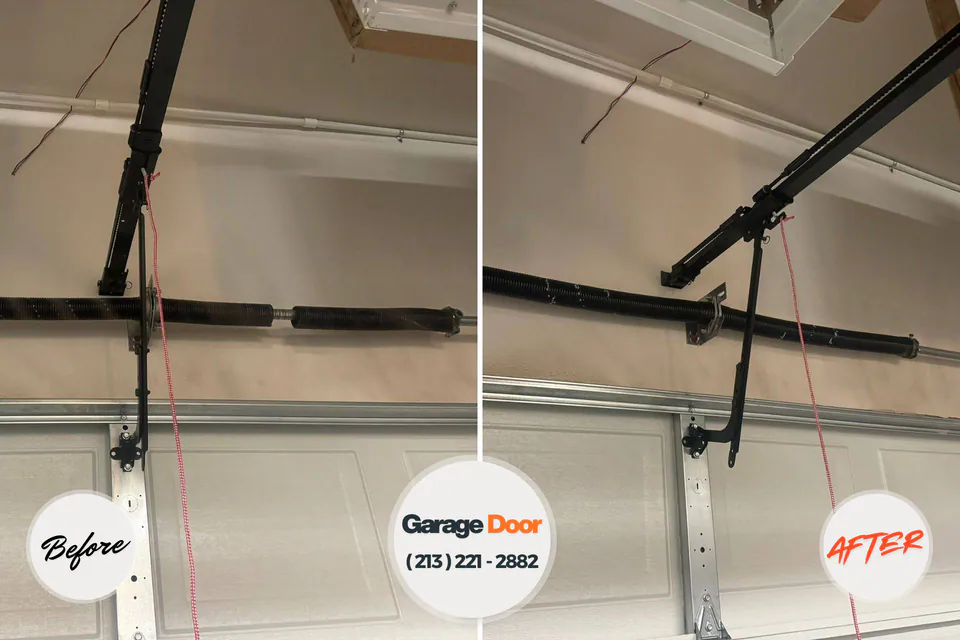 Before and after: garage door repair Addison, WV